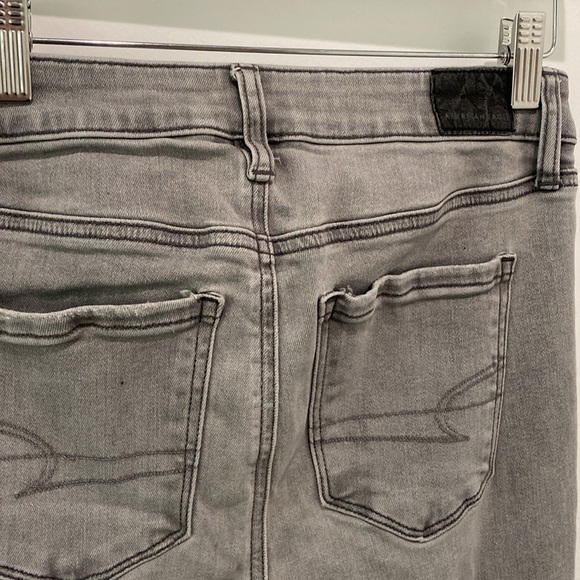 American Eagle Hi Rise Gray Jeans - Picture 5 of 7